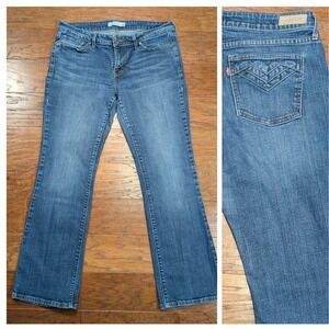 Levi's Womens 545 Low Boot Cut Jeans Blue Stretch Denim Size 12 Medium (32
5x31)